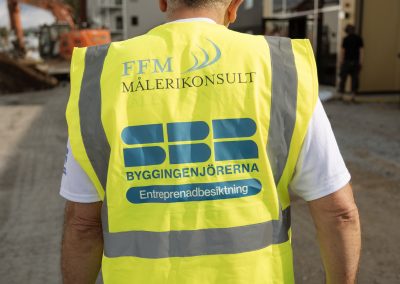 FFM konsult går till ett jobb och ska genomföra en måleribesiktning